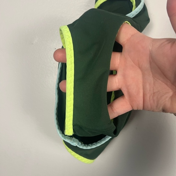 Aerie Wide Strap Plunge Bikini Top and Bikini Bottoms in Sycamore size small - Picture 11 of 11